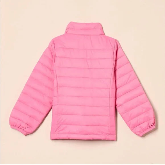 Amazon Essentials Girls Lightweight Water-Resistant Mock Puffer Jacket Small - Picture 2 of 7
